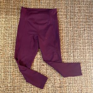 Plum colored girlfriend collective leggings